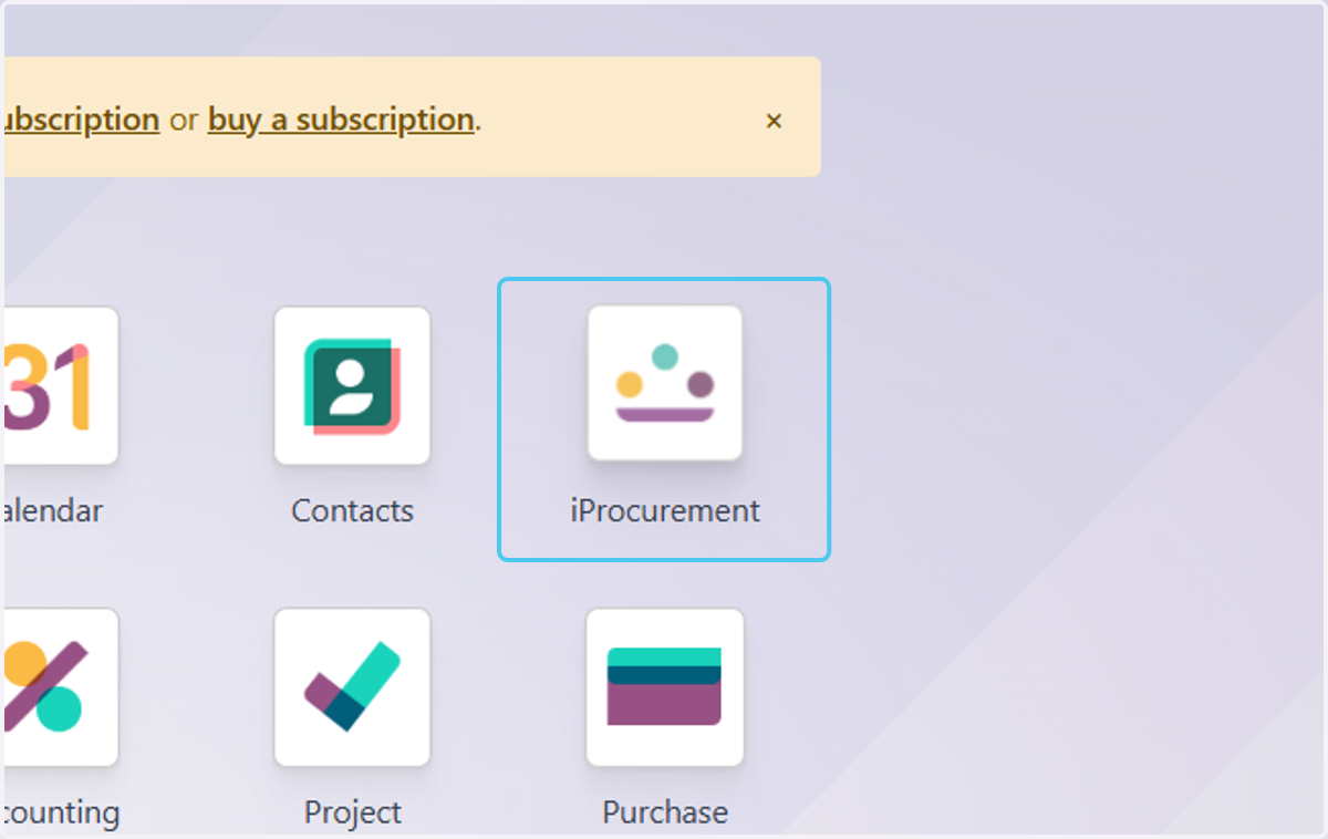 Click on iProcurement