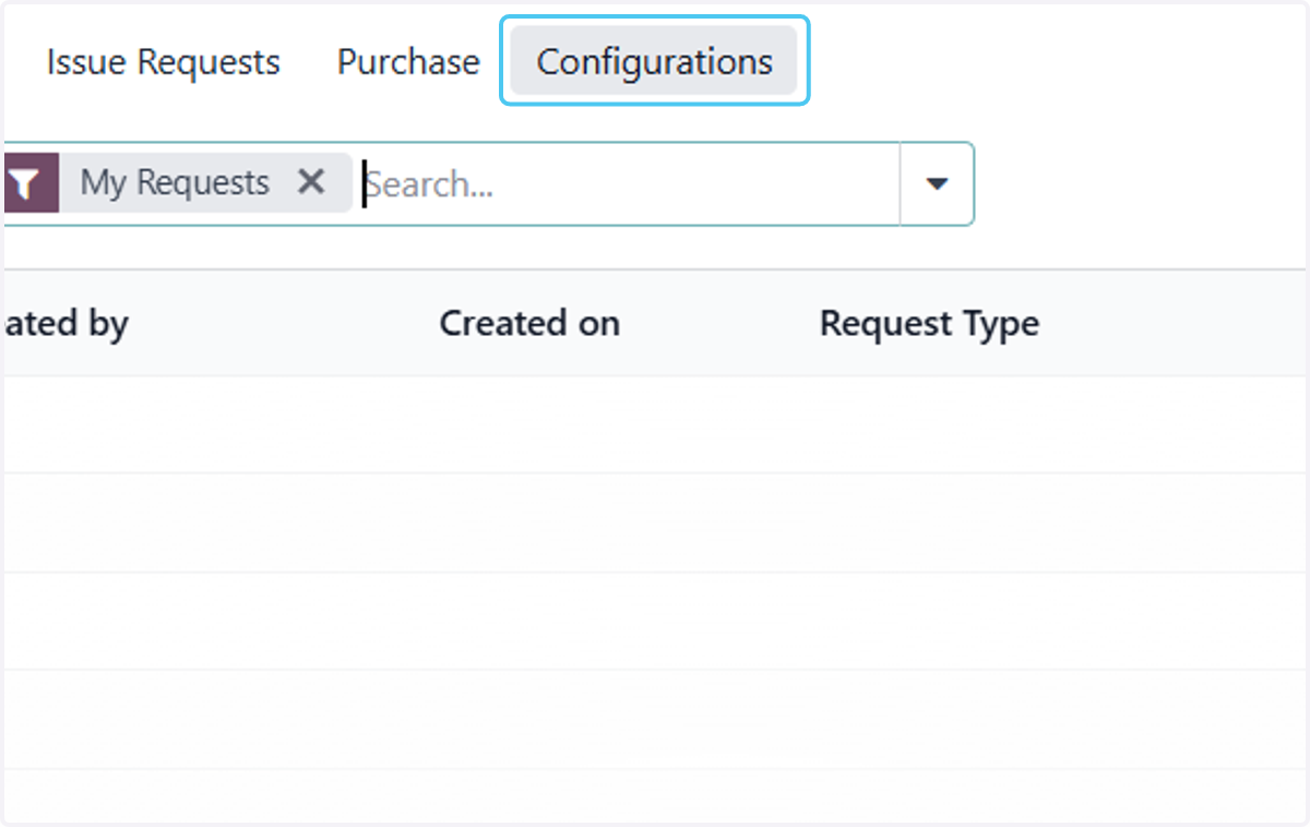 Click on Configurations