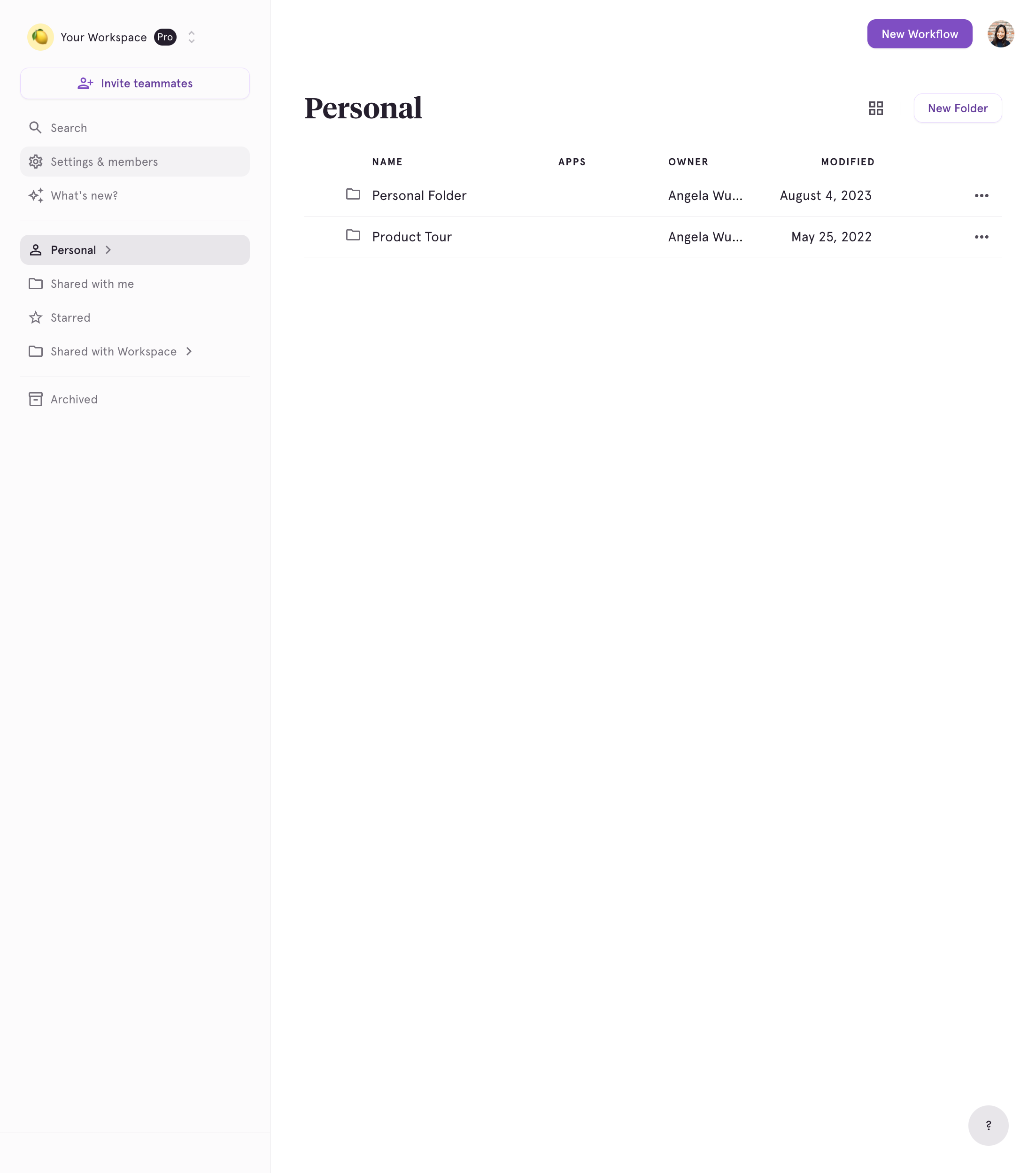 Click on Settings & members