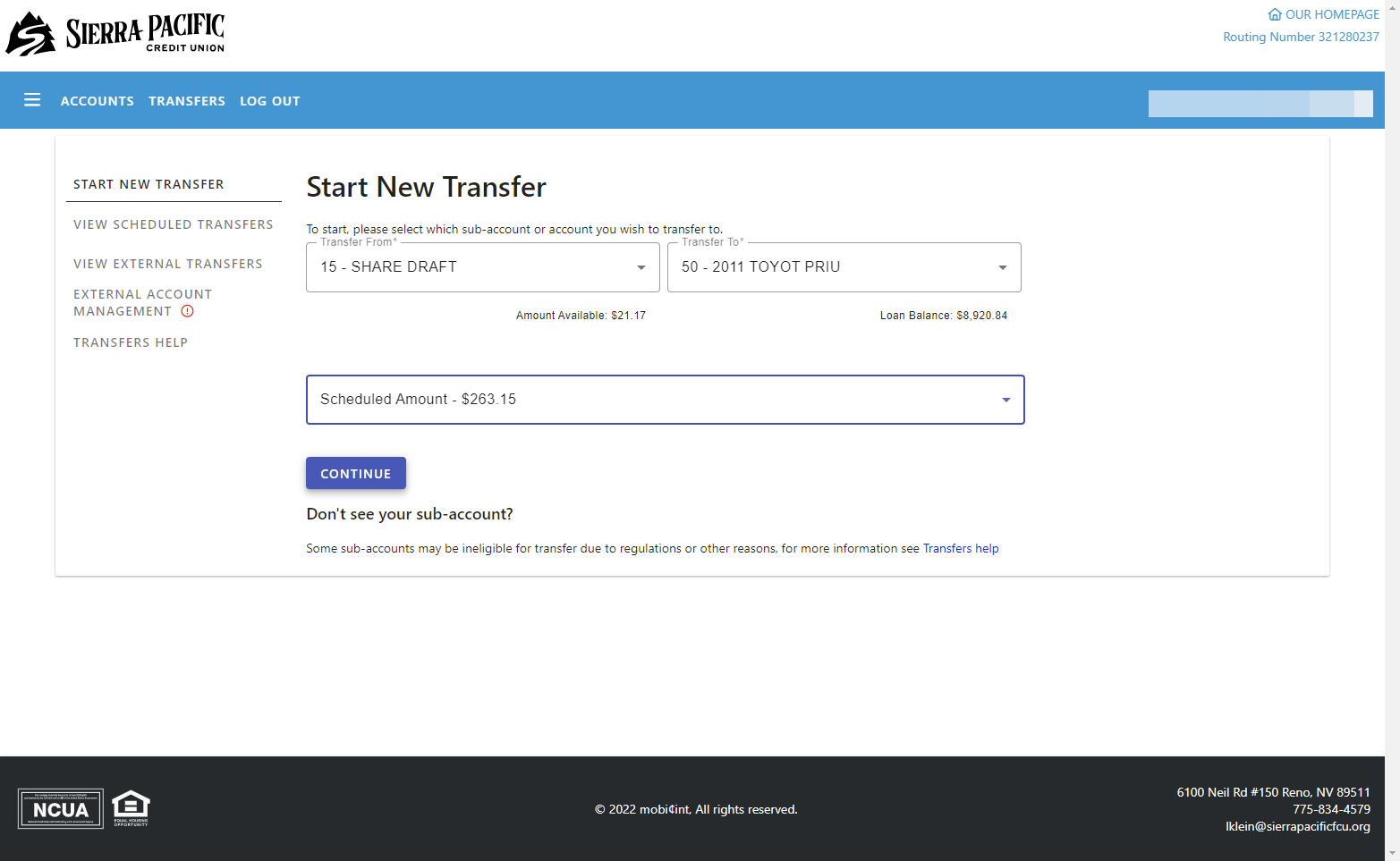 Click on CONTINUE