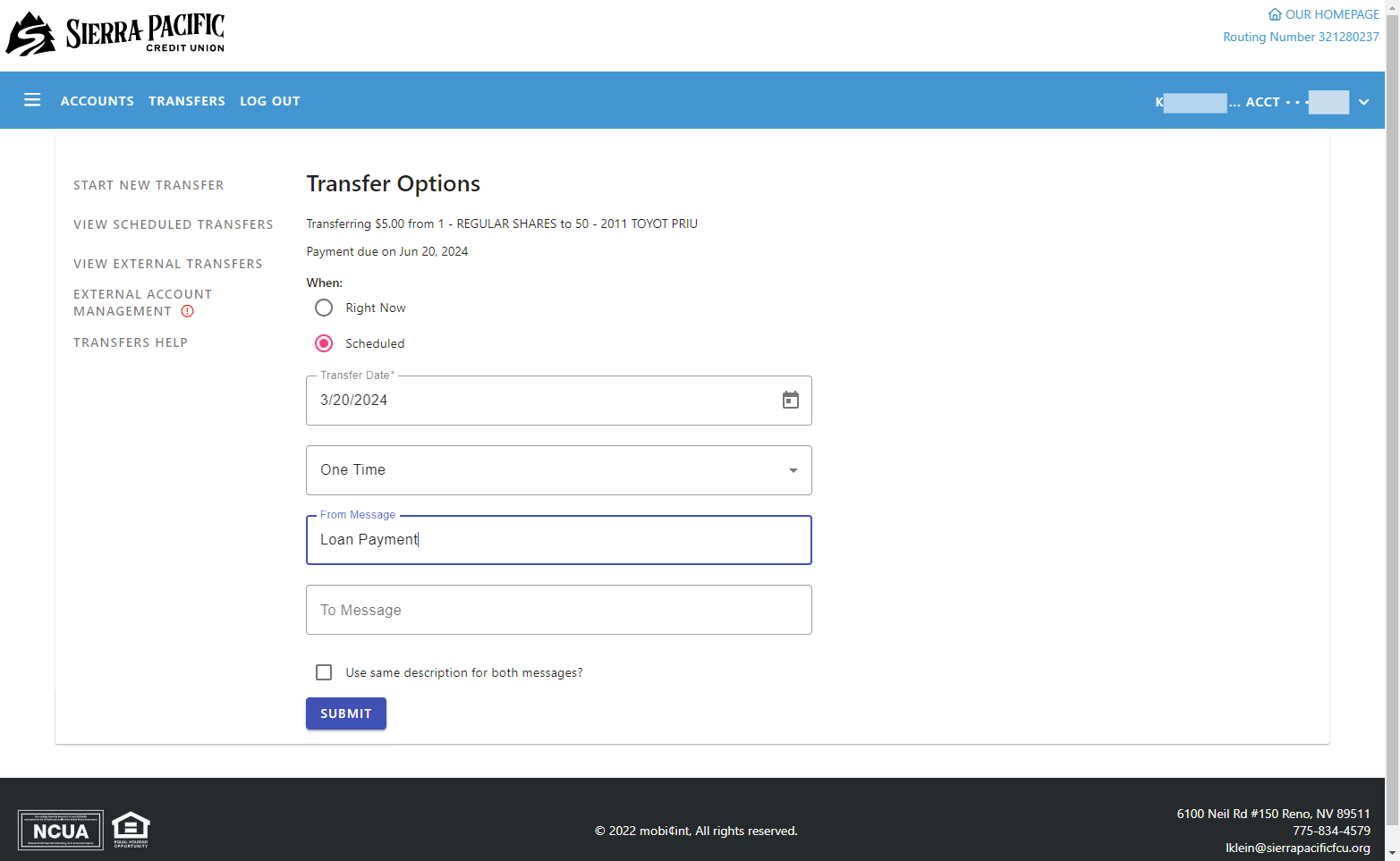 Optional: Enter a payment memo