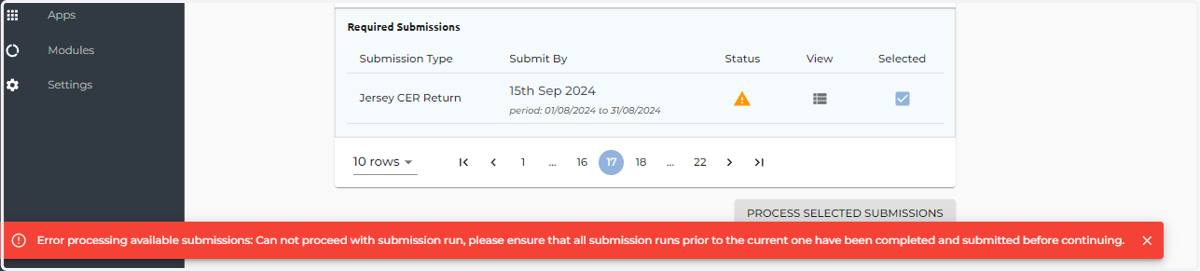 If the system confirms the submission. You'll receive a message on screen indicating success or failure