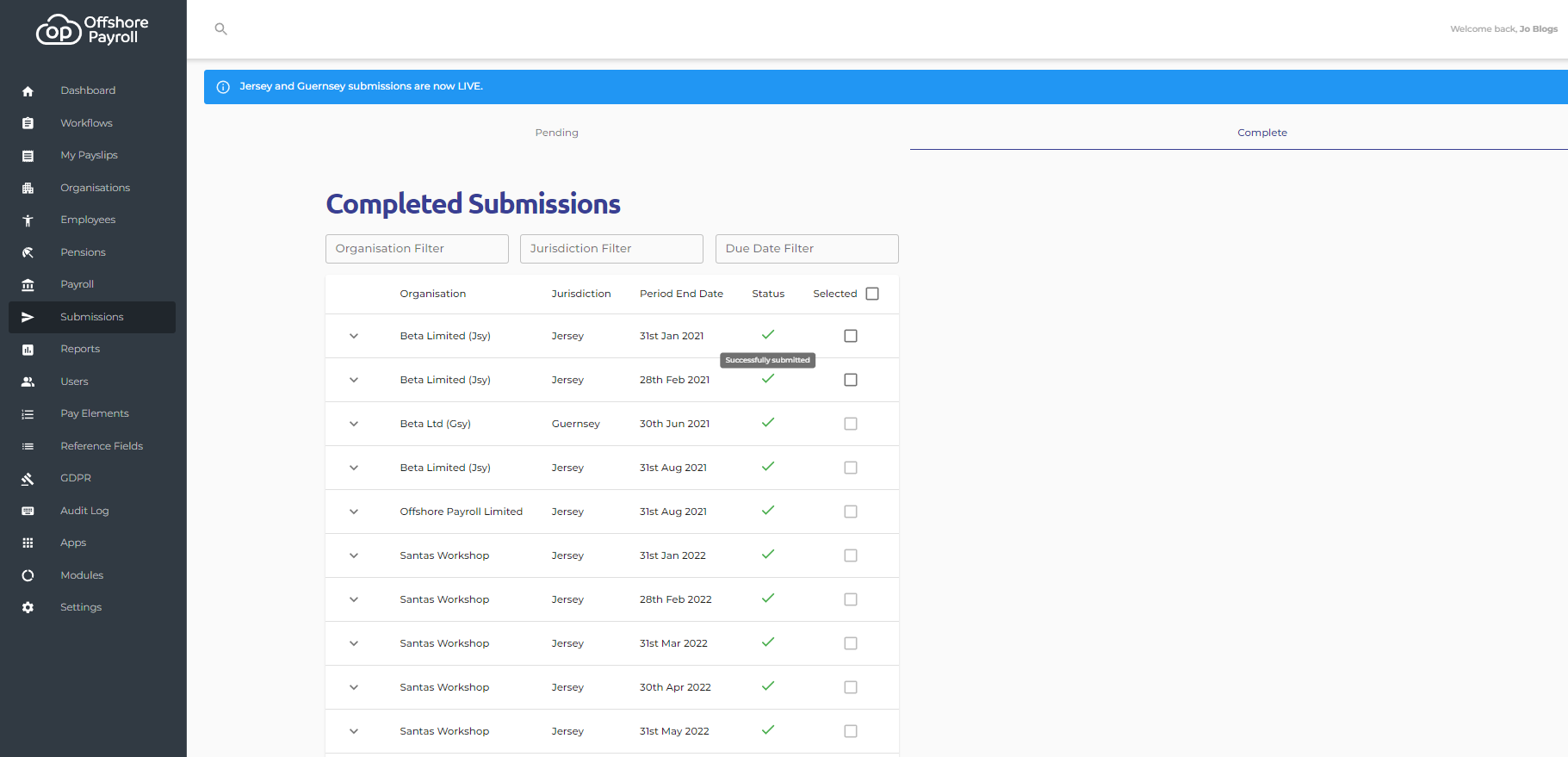 Verify Submission Status