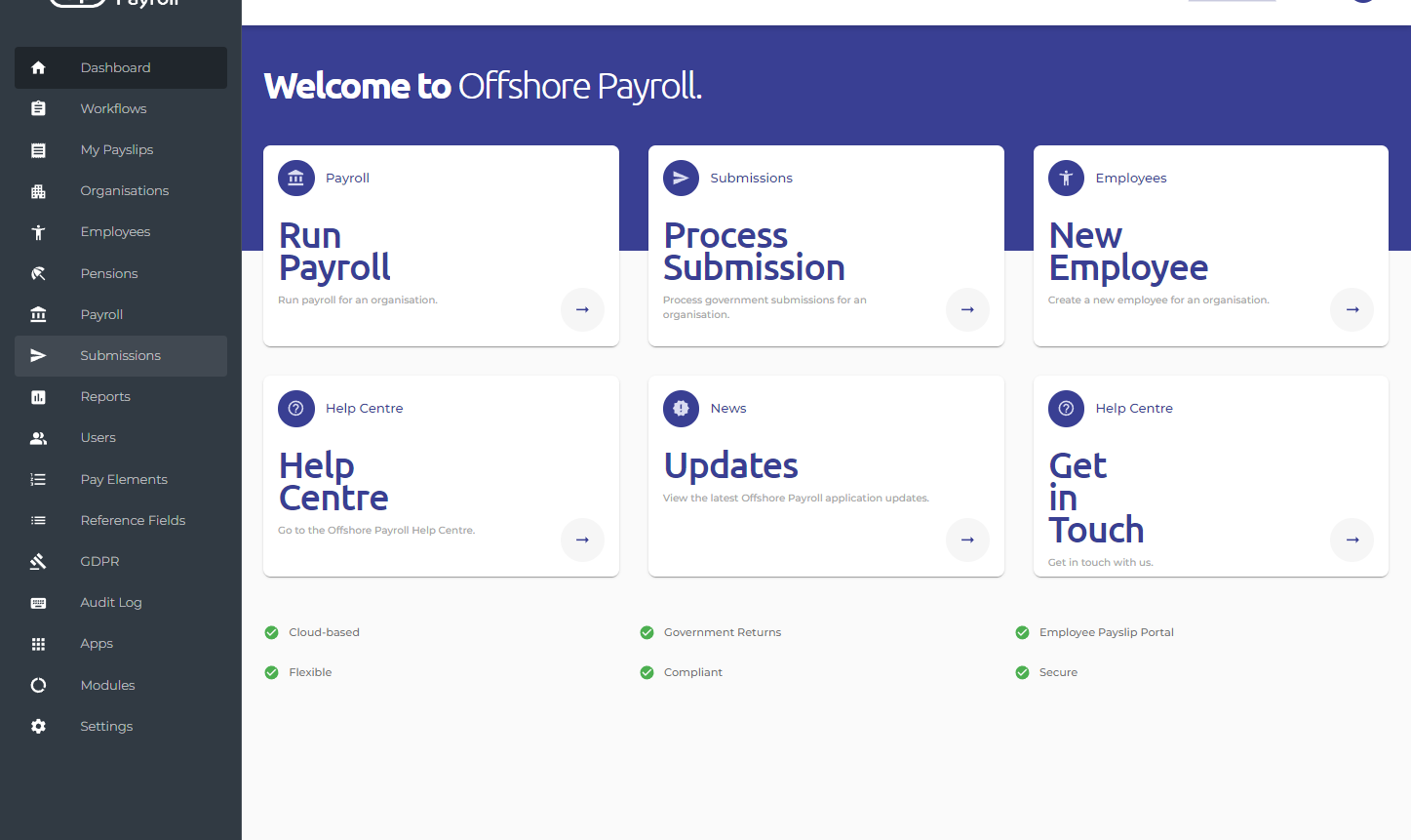 1. Navigate to the Submissions module from the main dashboard