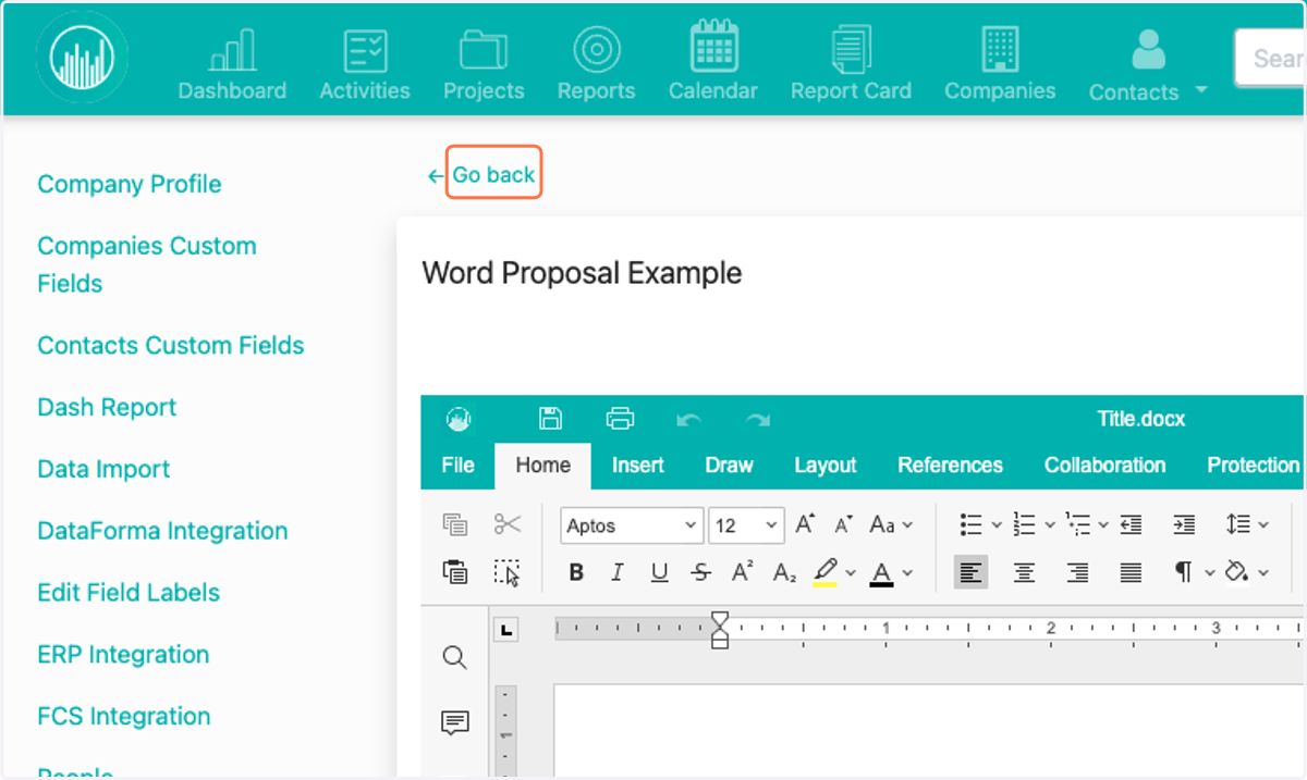 To edit a cover page, go. back to the proposal settings area.