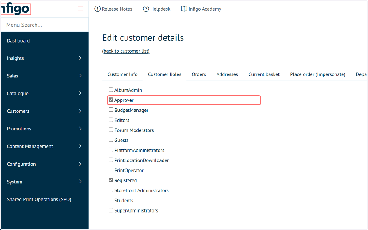 Click on Approver