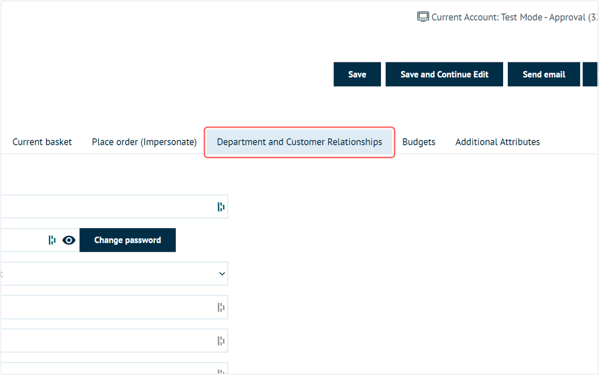 Click on Department and Customer Relationships