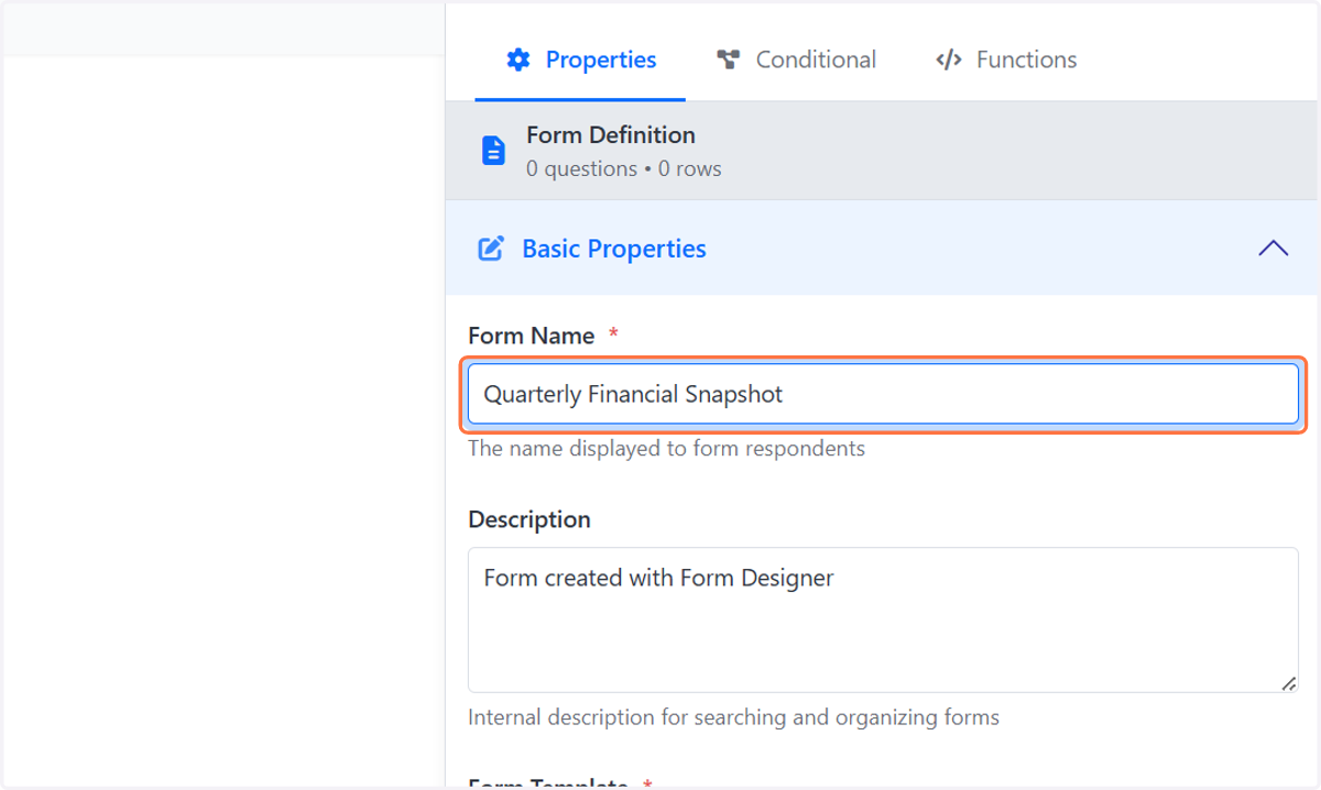 Type "Quarterly Financial Snapshot"