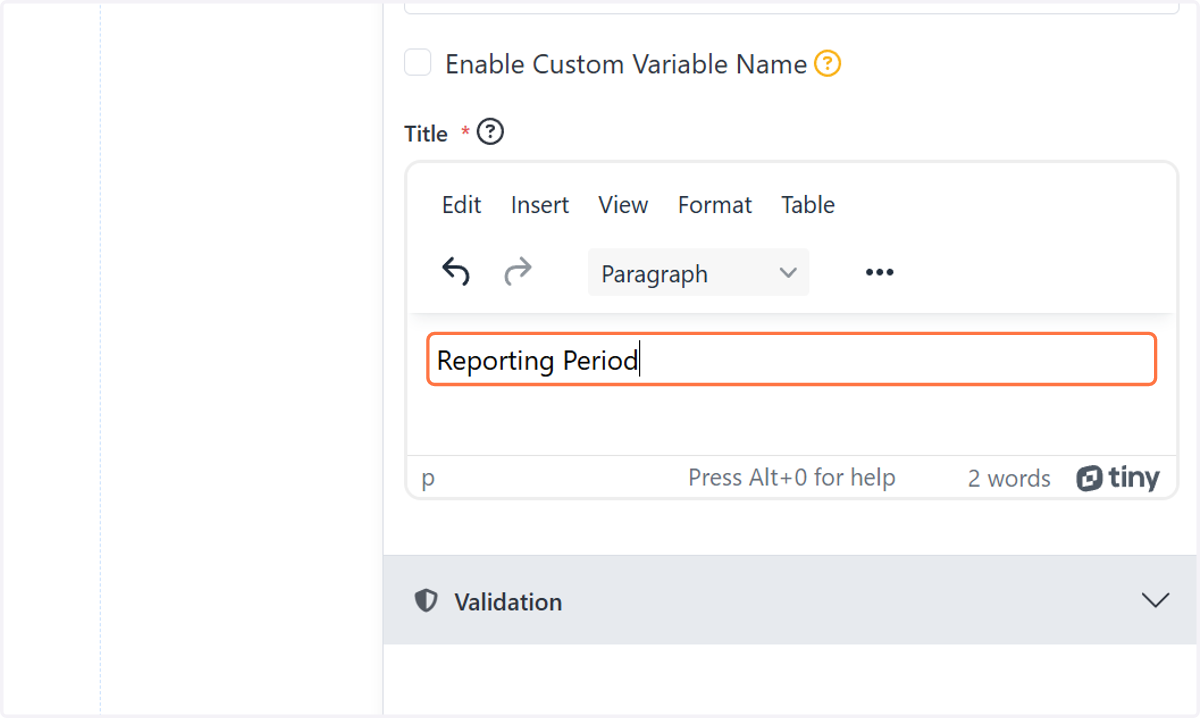 Type Rich Text Area. Press ALT-0 for help.