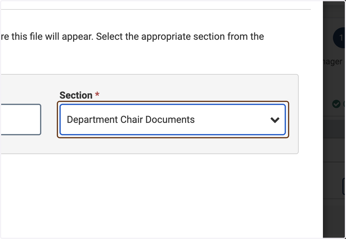 Again make sure to choose the "Department Chair Documents" section