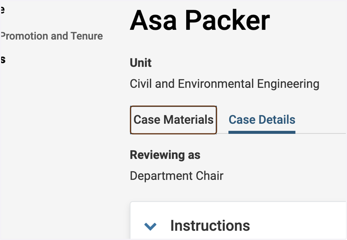 To confirm that the documents are now part of the case, go back to the Case Materials tab ...