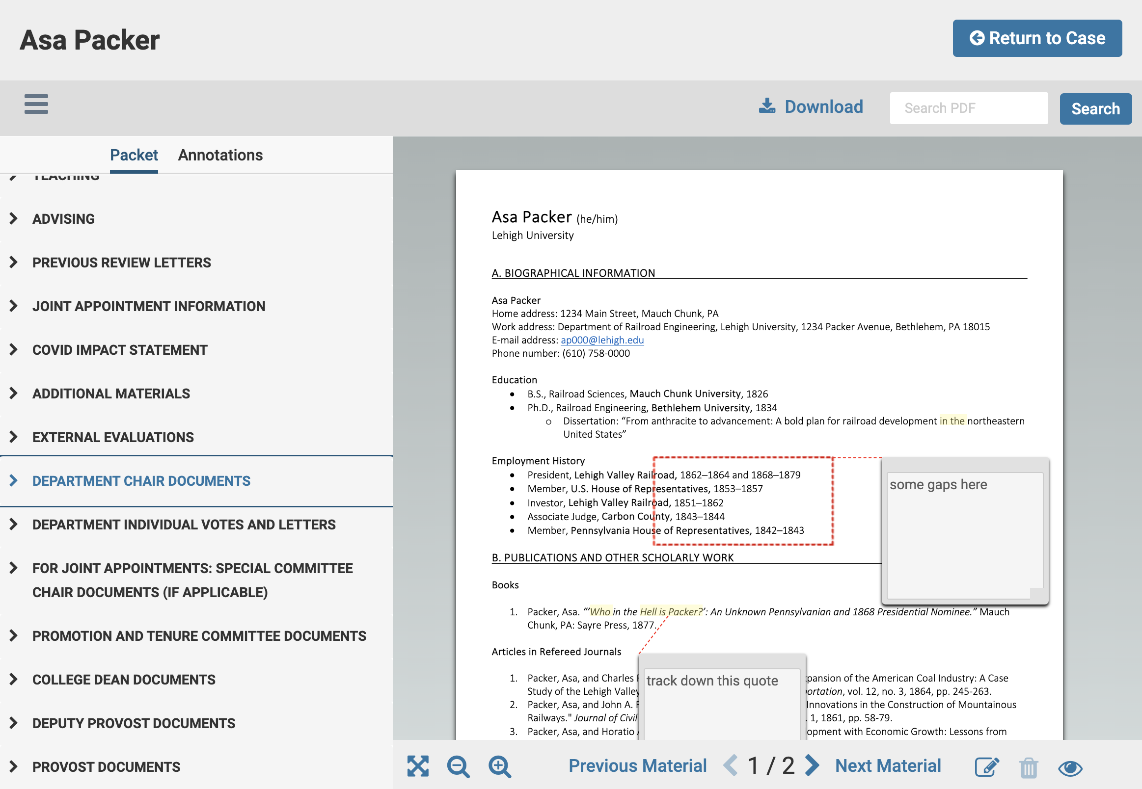 You'll see the documents in the left-hand navigation menu