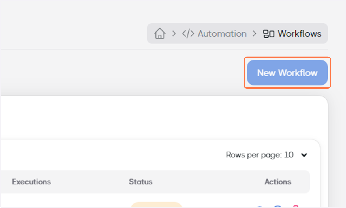 Click on New Workflow