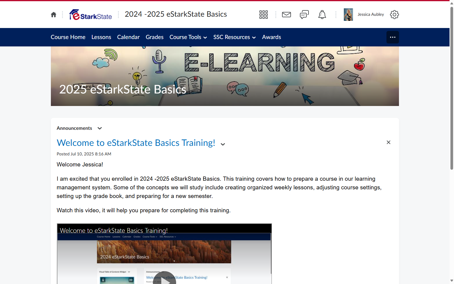 Click on Course Tools