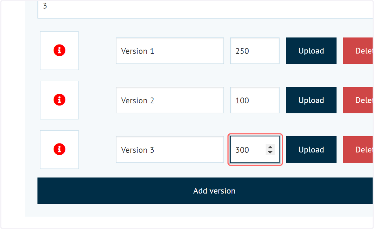 Input required quantities and names