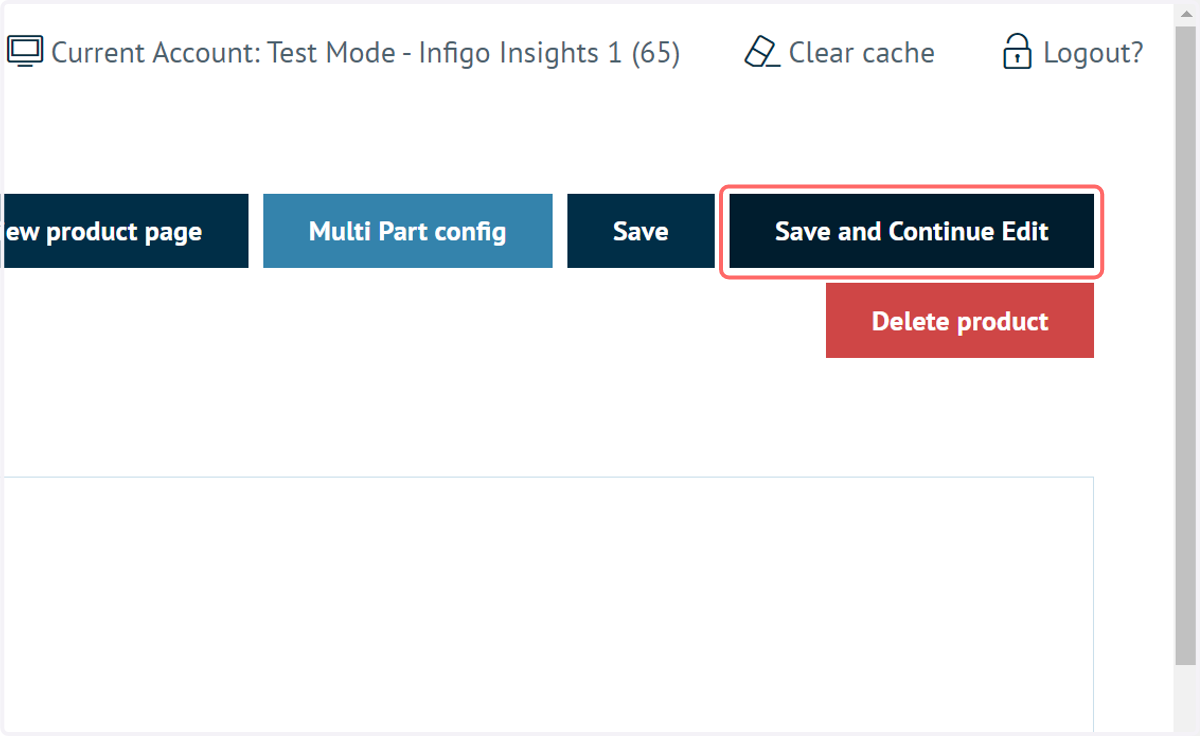 Click on Save and Continue Edit