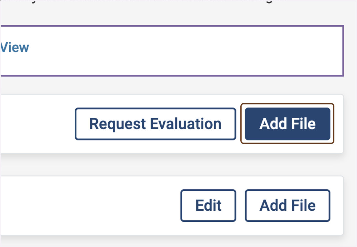 Click on Add File next to External Evaluations