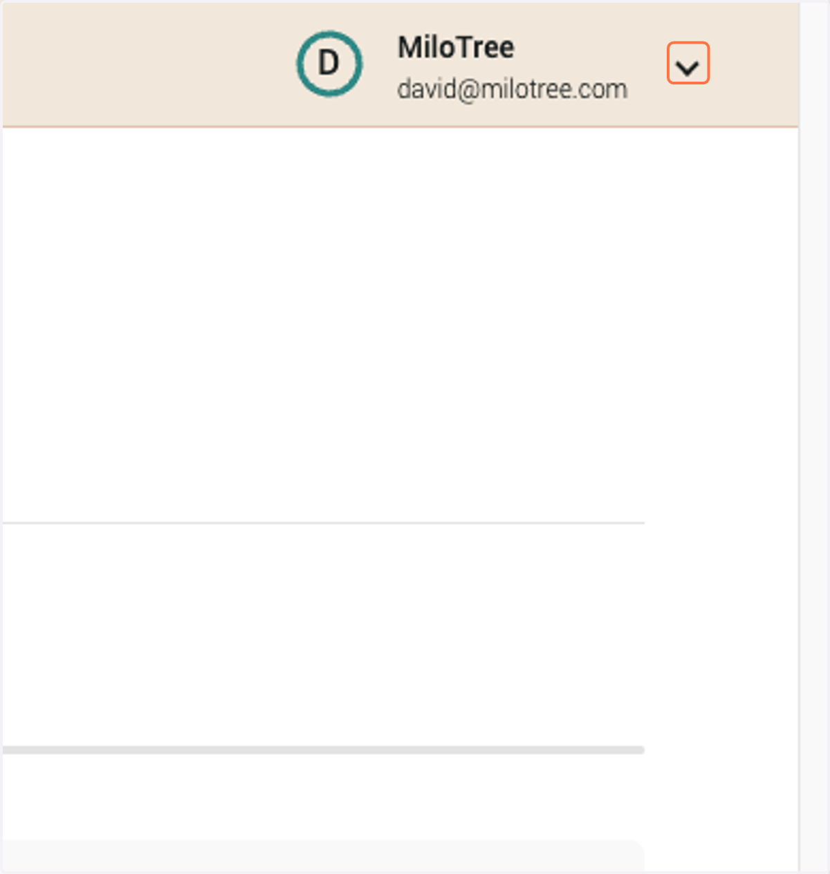 Click on your account drop down in the top right
