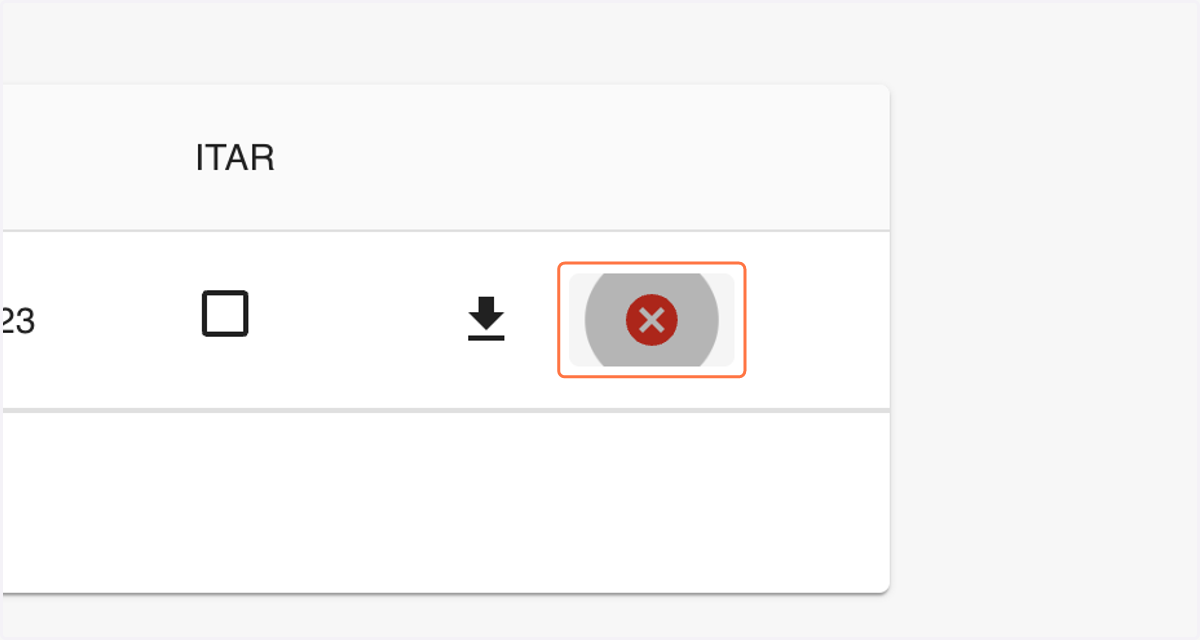 Click on the red X icon for the file you wish to delete from the cloud