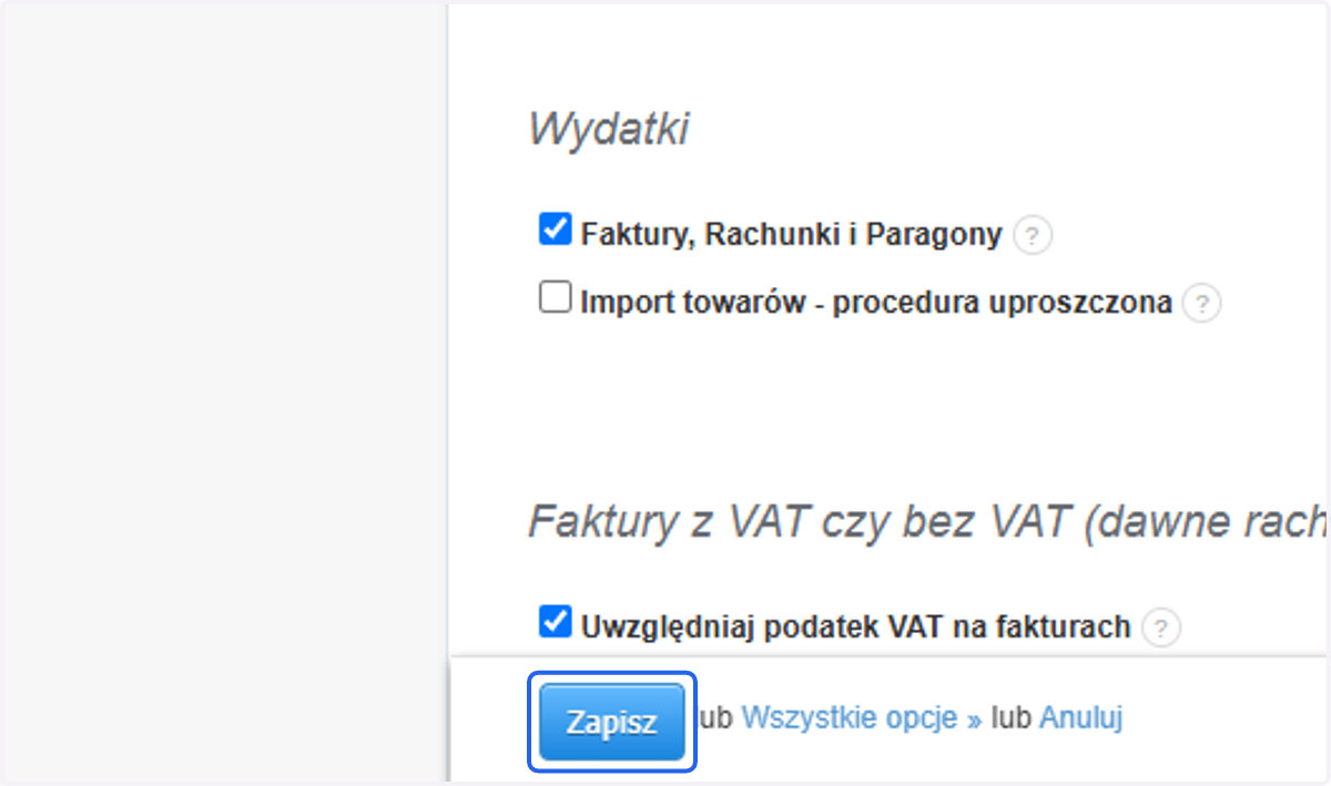 Zatwierdź wprowadzone zmiany przyciskiem 'Zapisz' na dole strony, by dokument aktywował się prawidłowo.