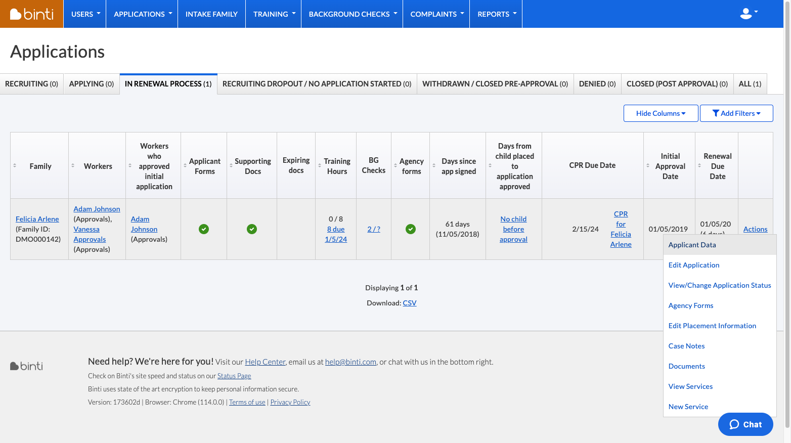 Click on Applicant Data