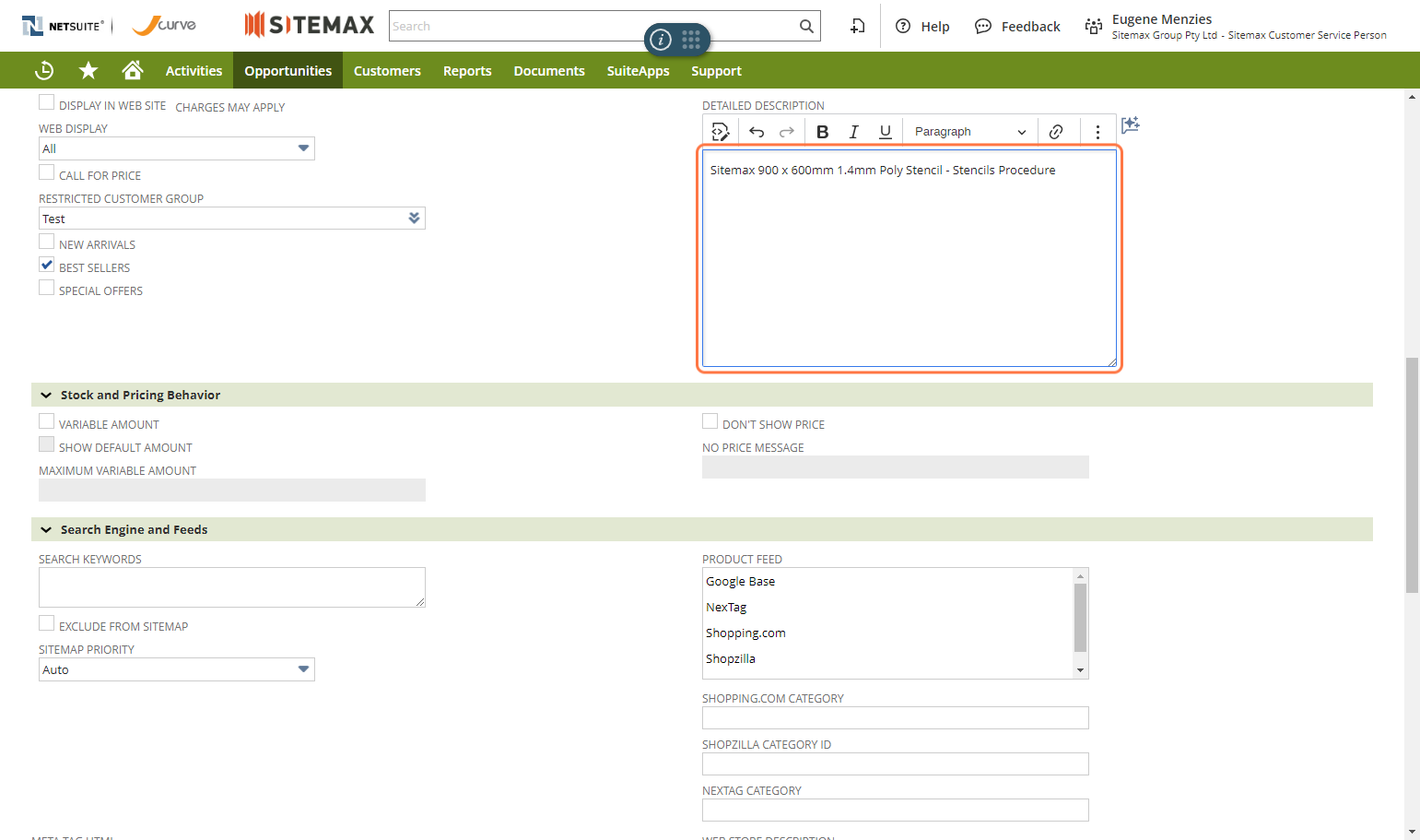 Paste the artwork description into the Detailed Description field