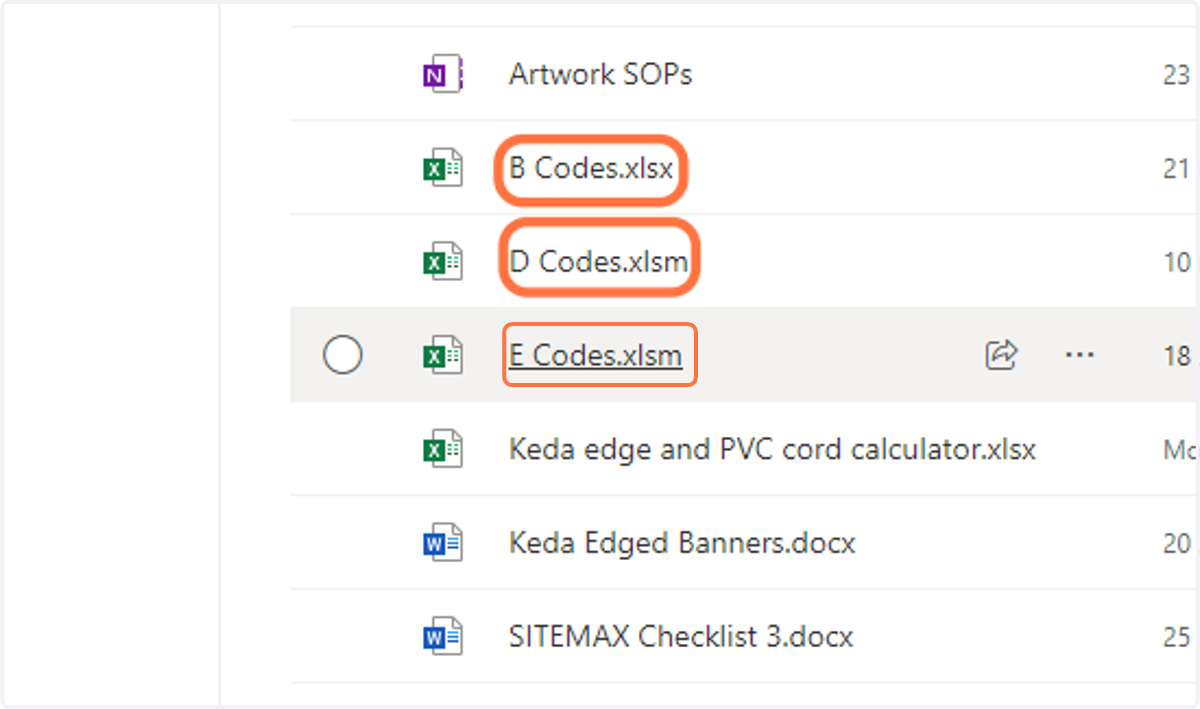 Click on Open Your Code list.