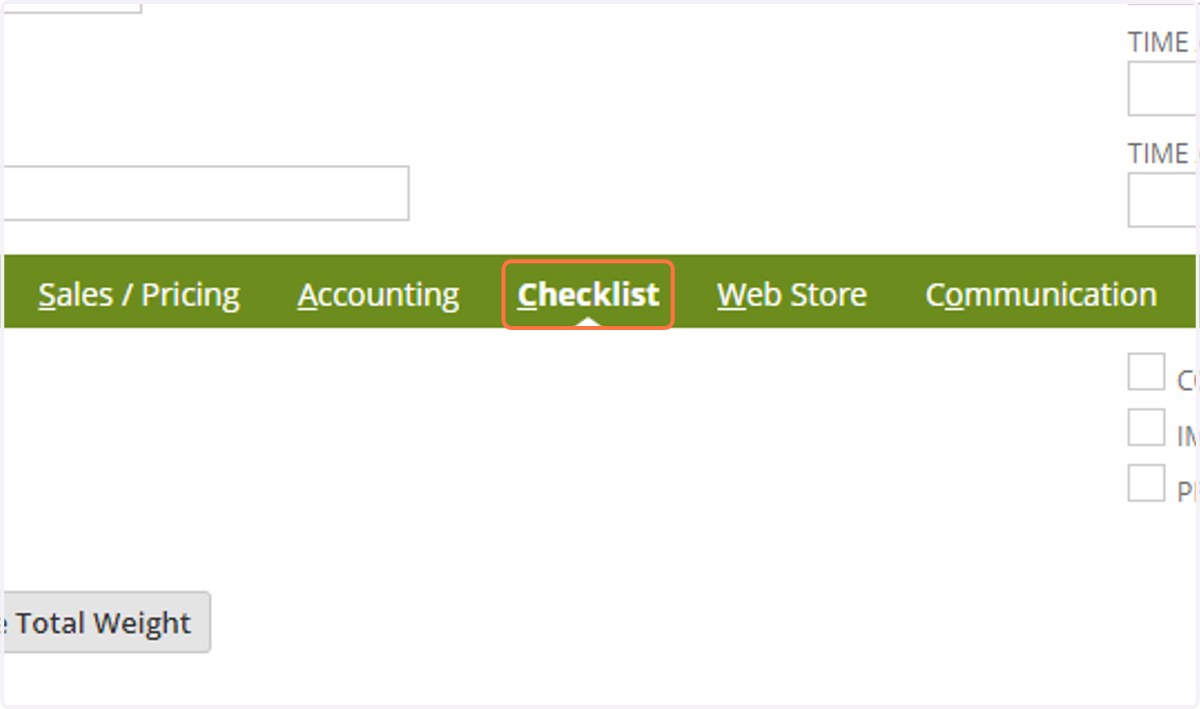 Click on Checklist