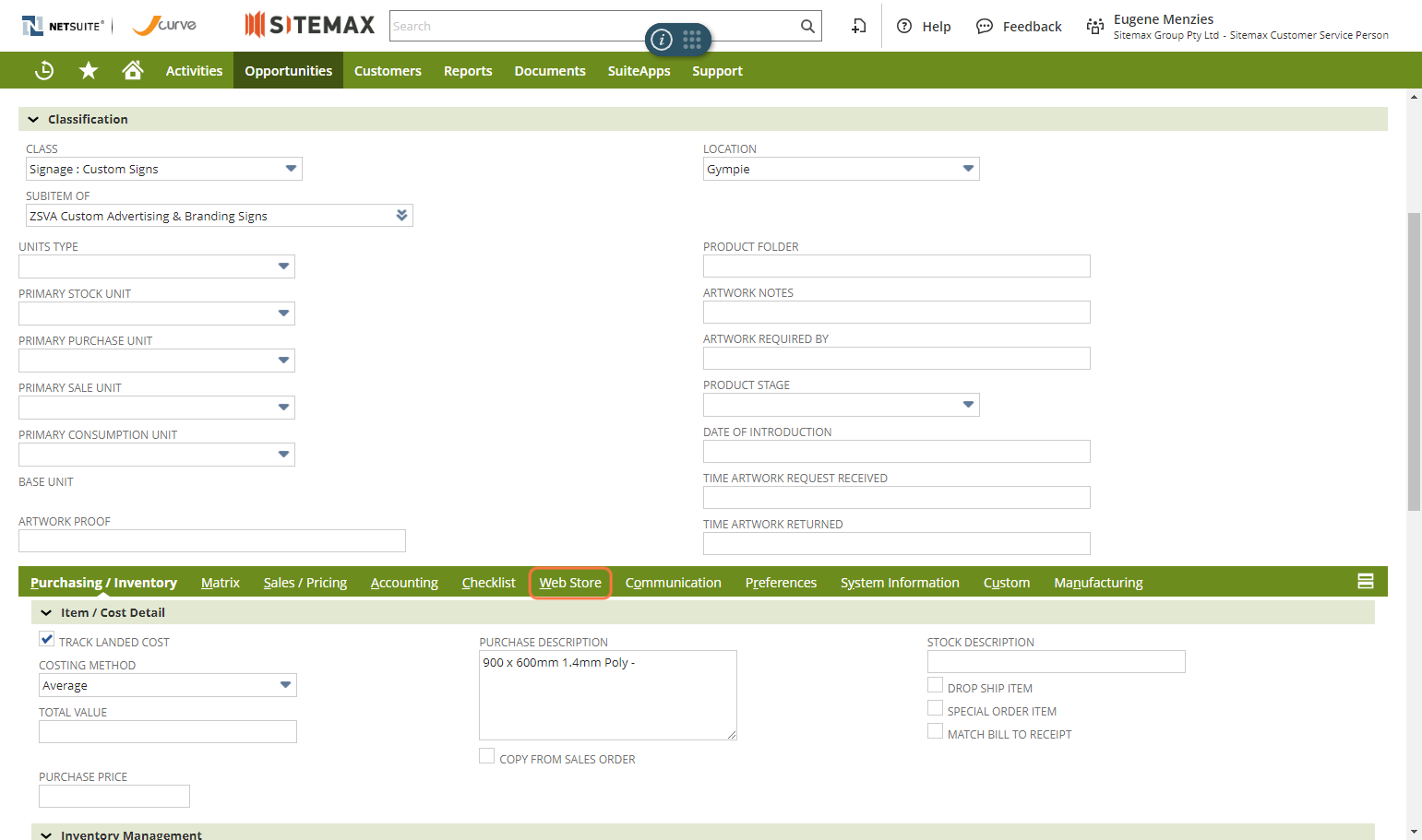 Click on Web Store