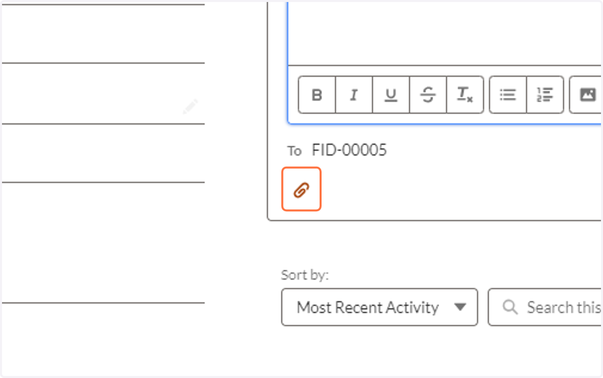 Attach, upload and share your file.