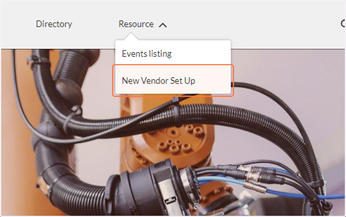 Click on New Vendor Set Up