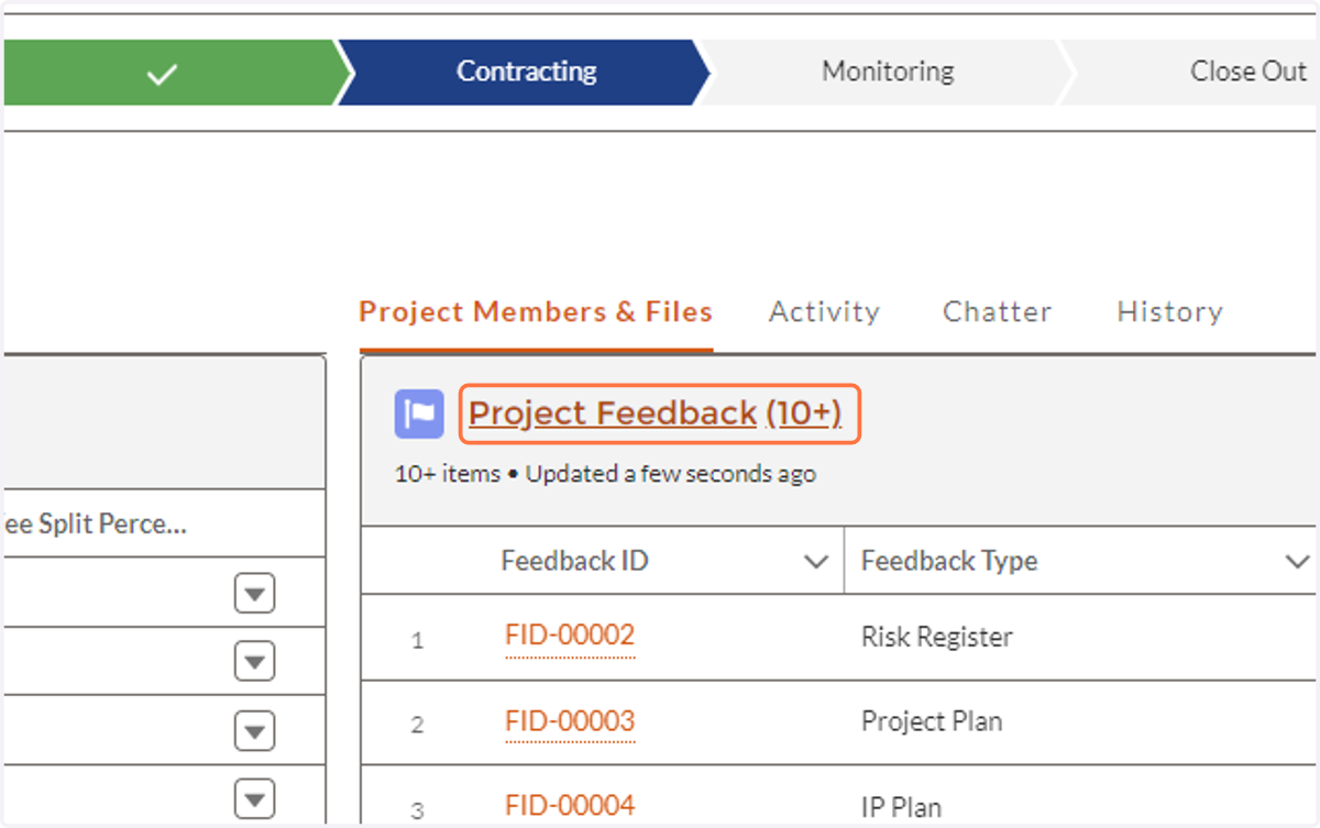Project Members and Files (Feedback)