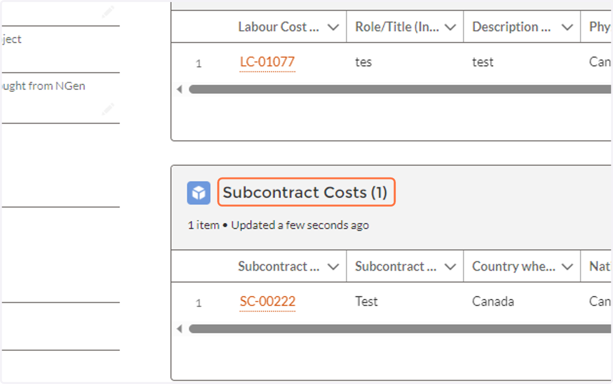 If you would like to edit your Subcontract Costs…