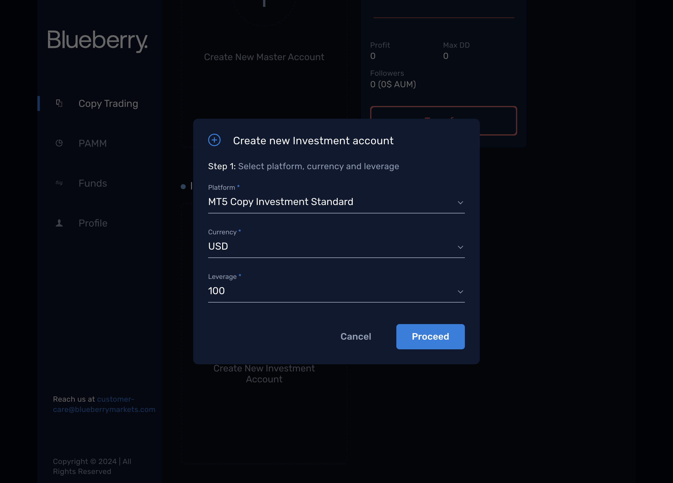 Set up your trading account