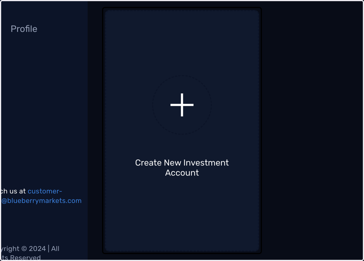 Click on Create New Investment Account