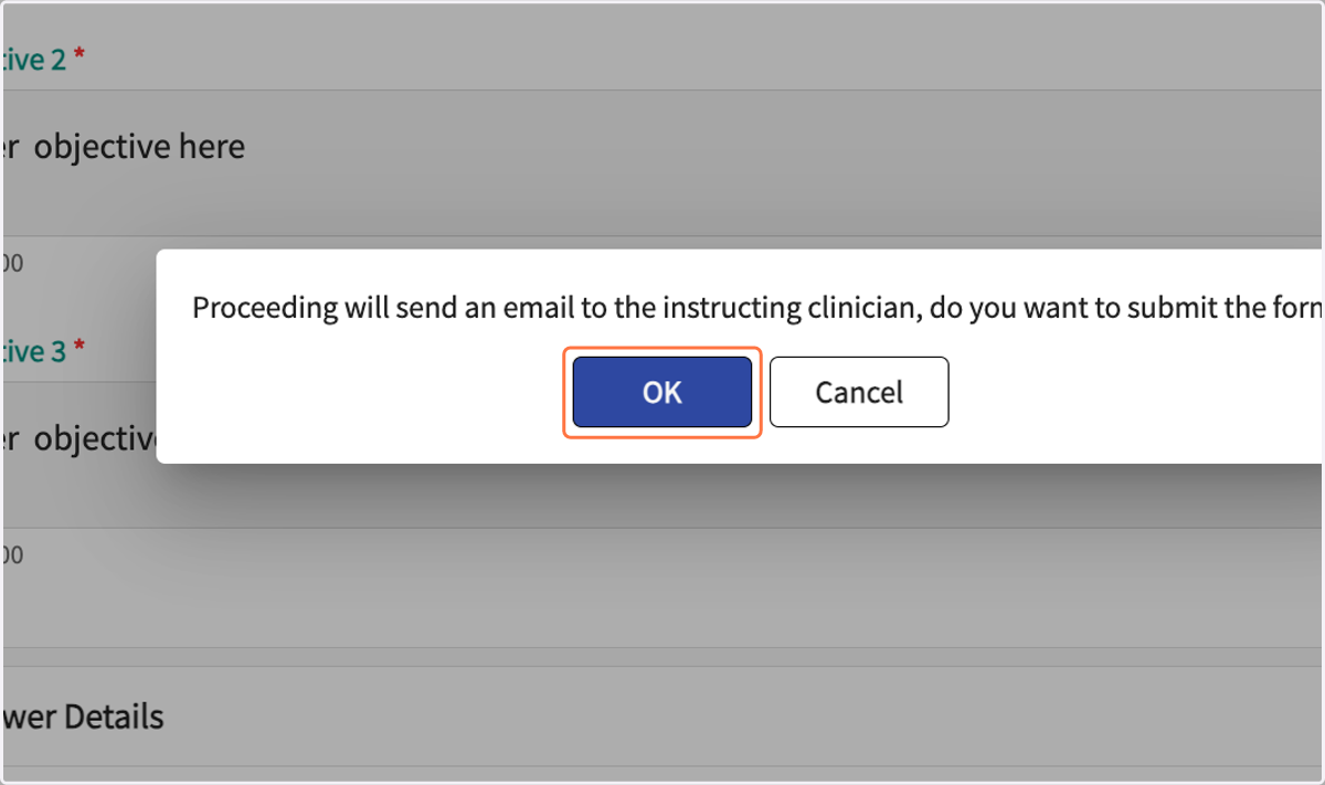 Click on OK