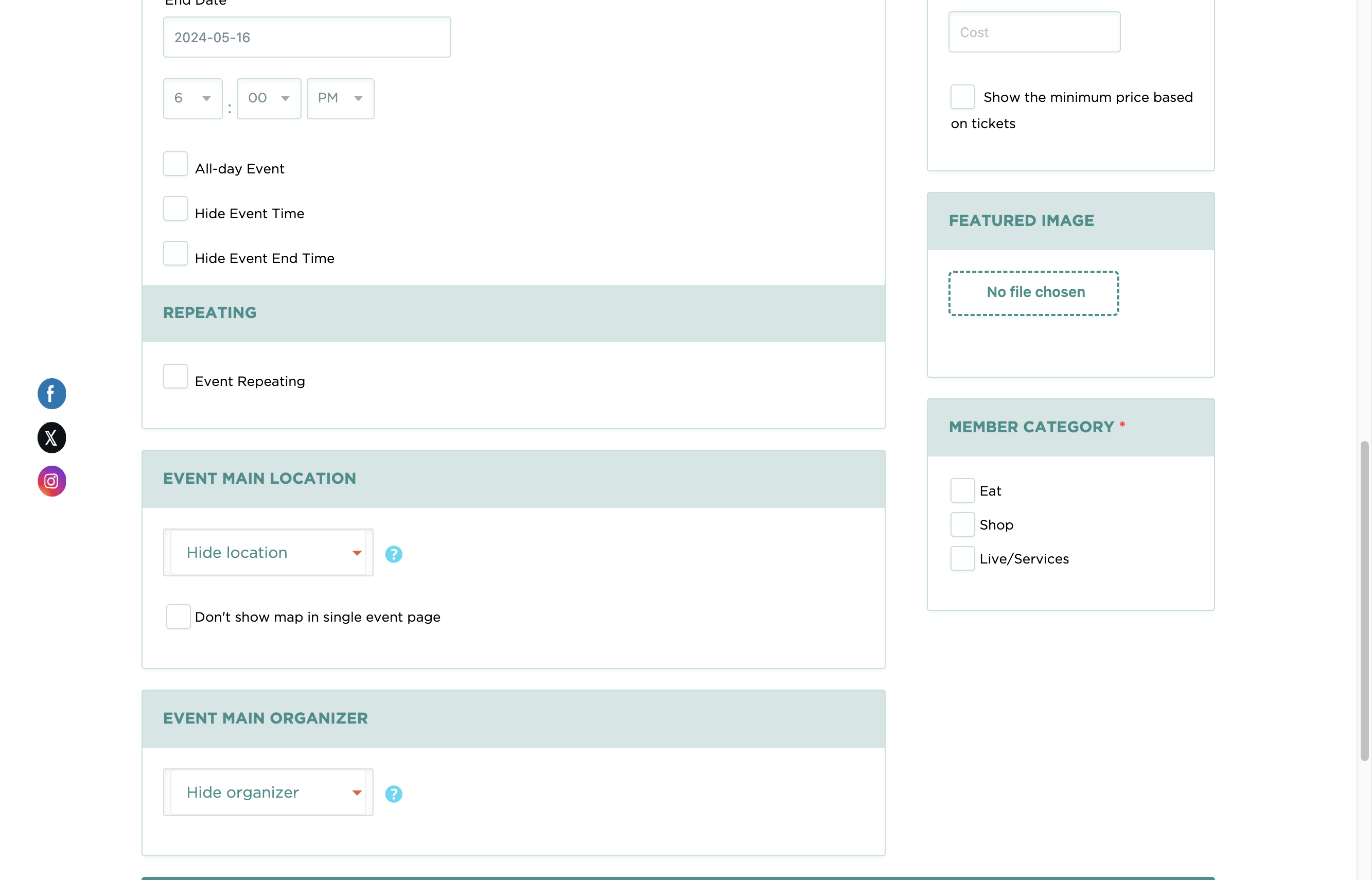 If your event as an address click on Location