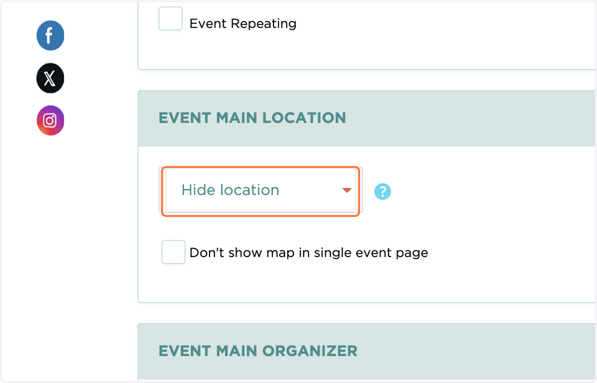 If your event as an address click on Location