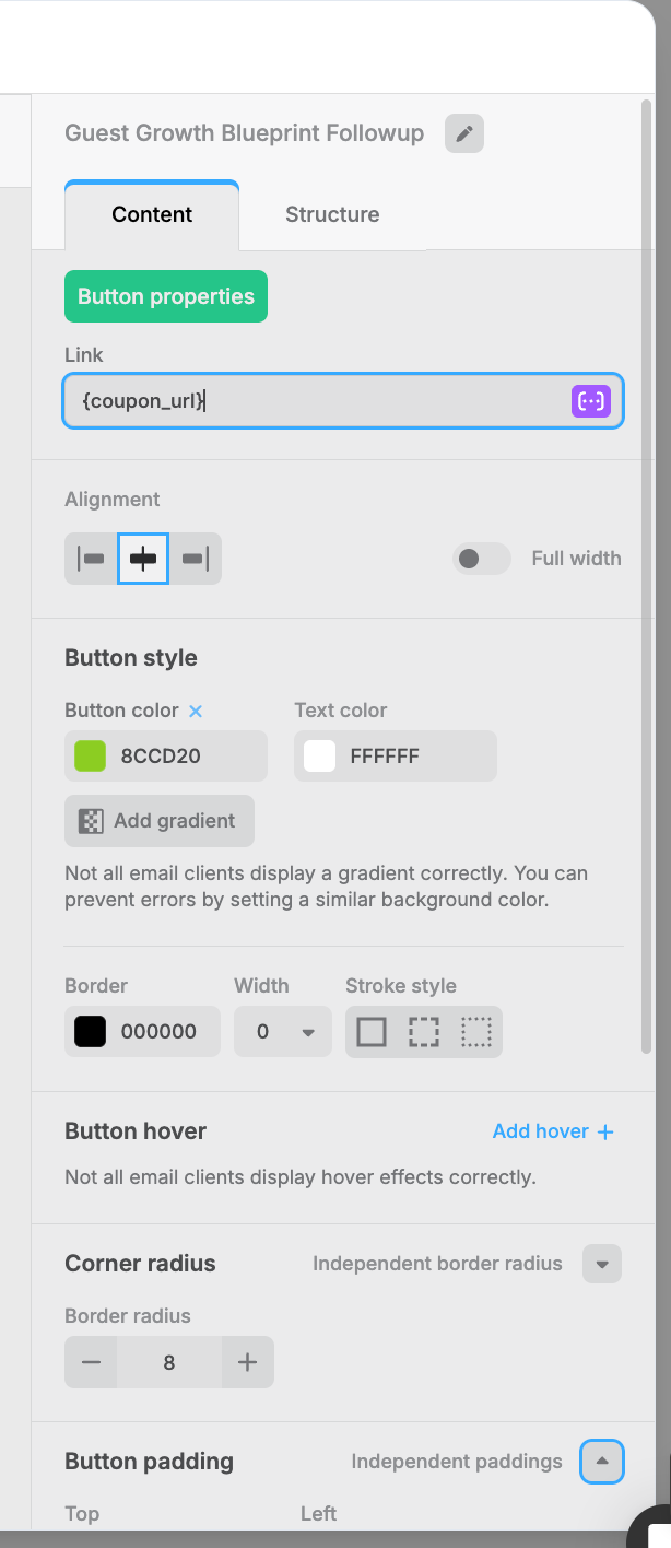 Design Coupon Button