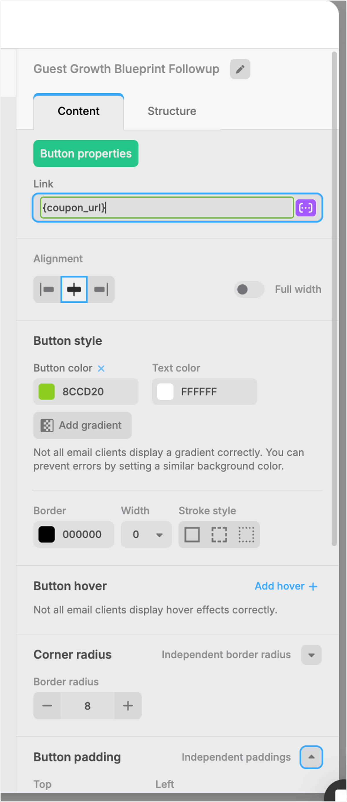 Design Coupon Button