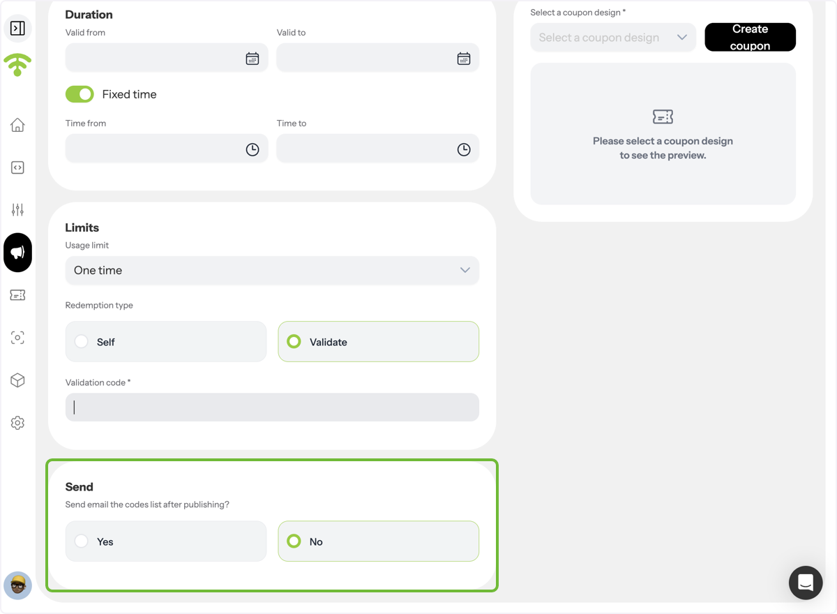 Enable Coupon Code Email Delivery