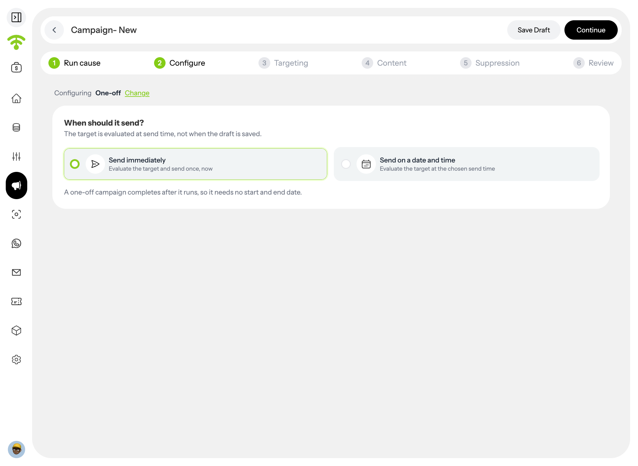 Configure your Campaign.