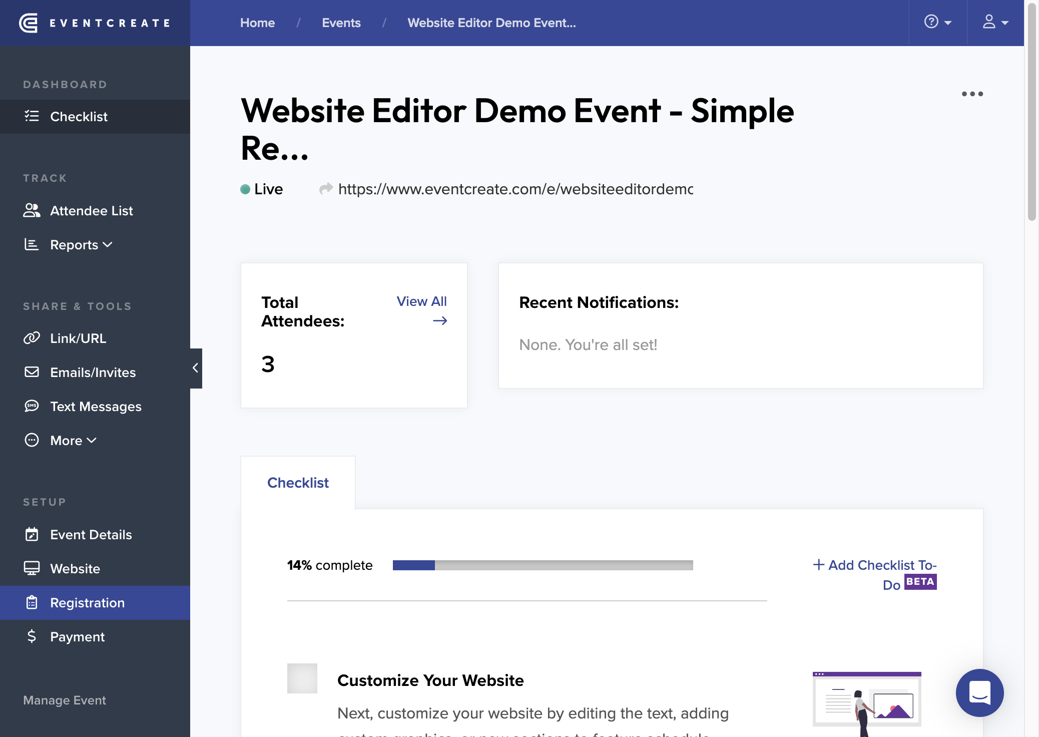 Click on Registration