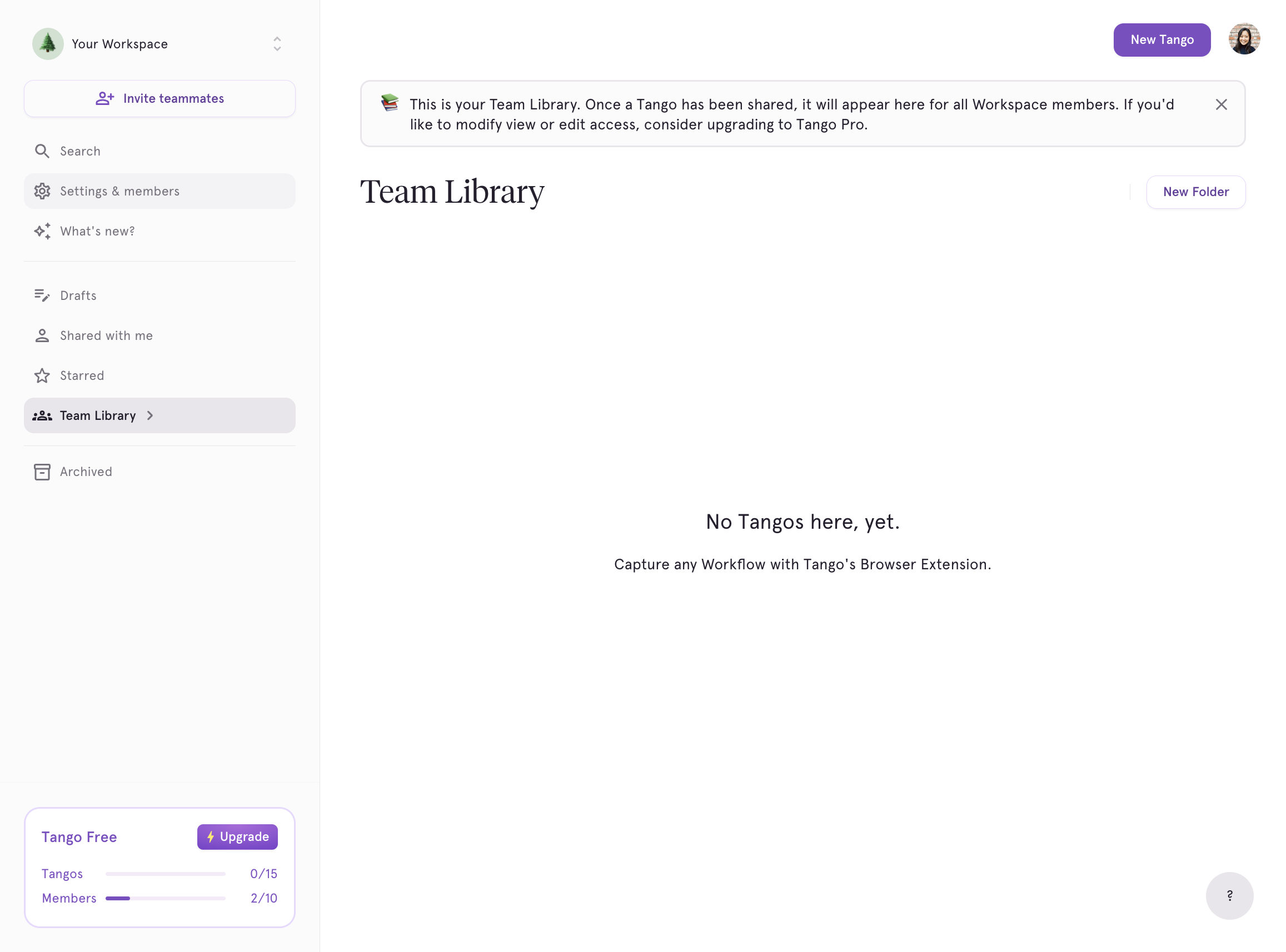 Click on Settings & members