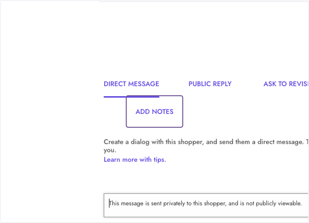 Click on ADD NOTES