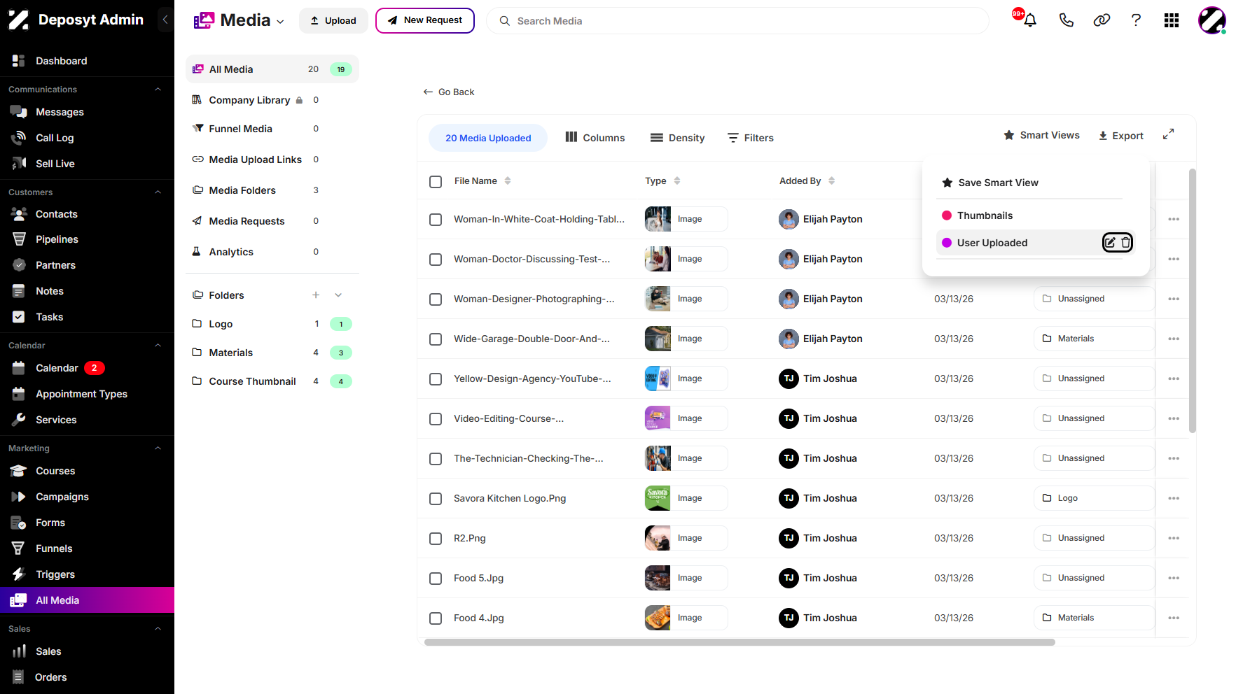 Step 7: Hover over the existing Smart View, and it will display the Edit and Delete buttons.