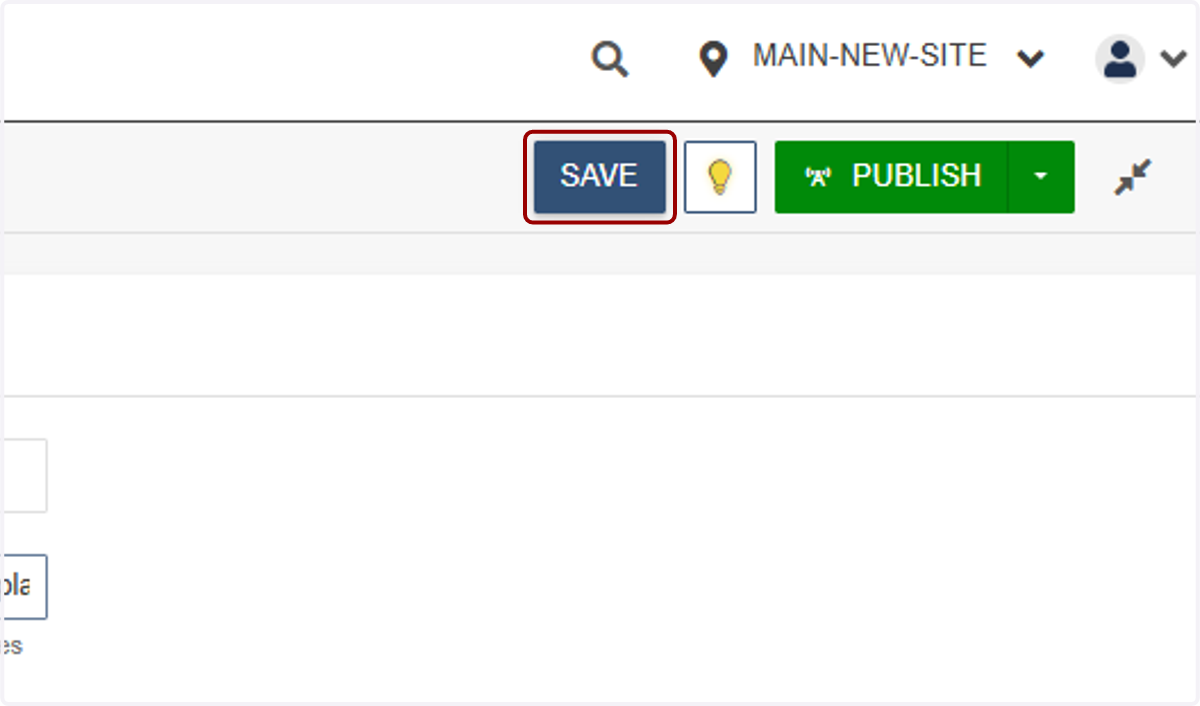 Click on SAVE