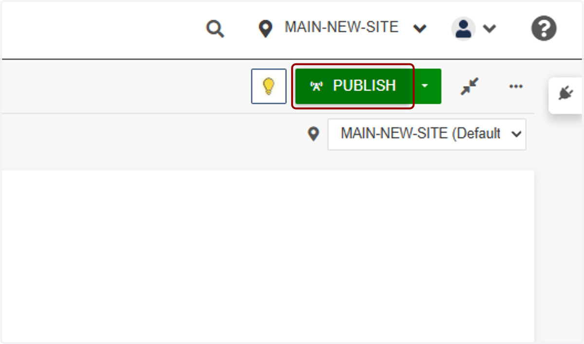 Click on PUBLISH