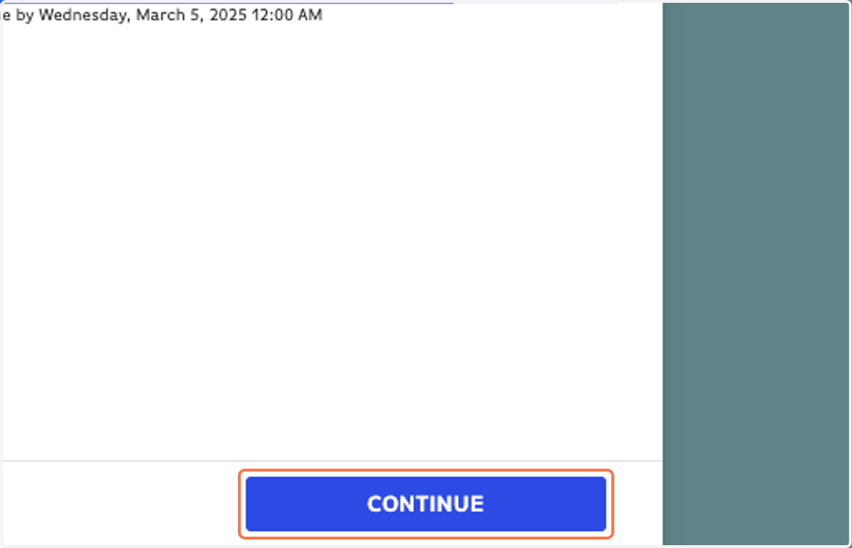 Click on CONTINUE and finish the checkout progress.