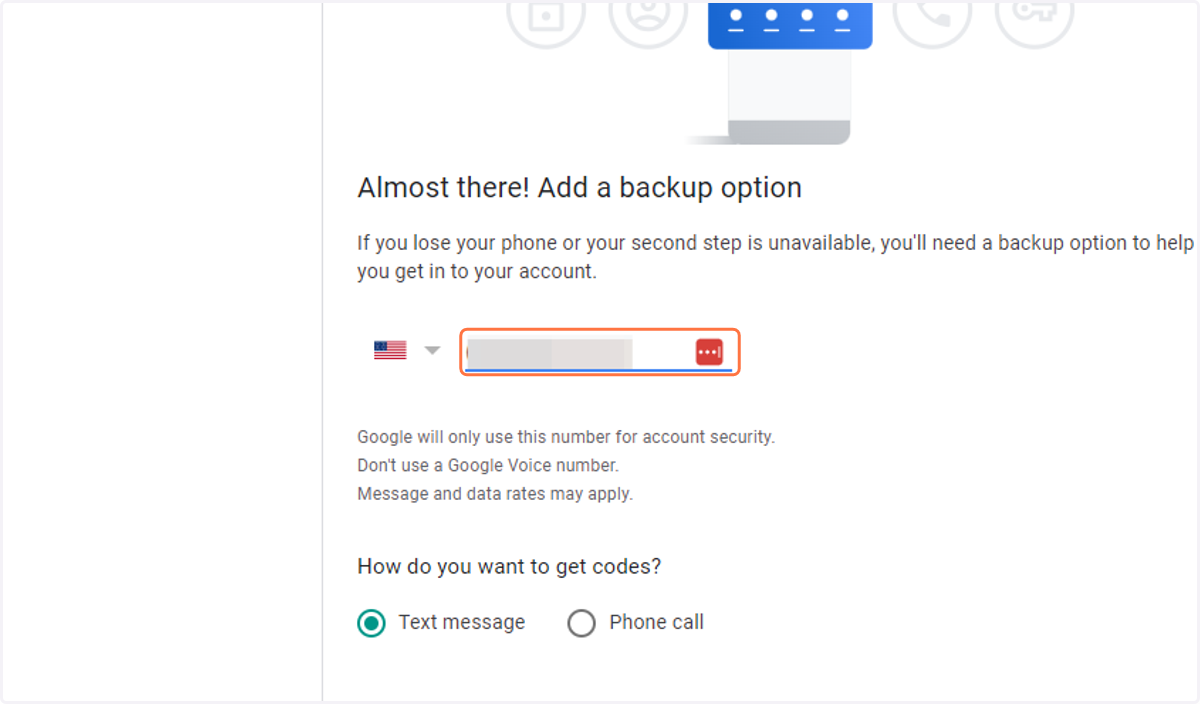 Type in your phone number